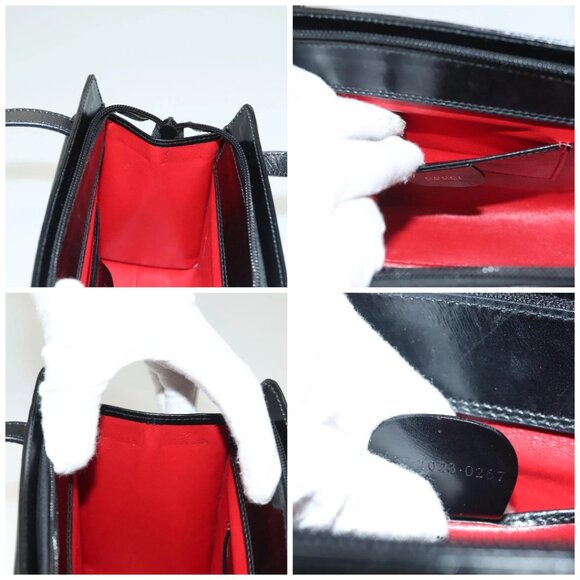 GUCCI Shoulder Bag Leather Black Silver 007 2023 - Picture 15 of 16
